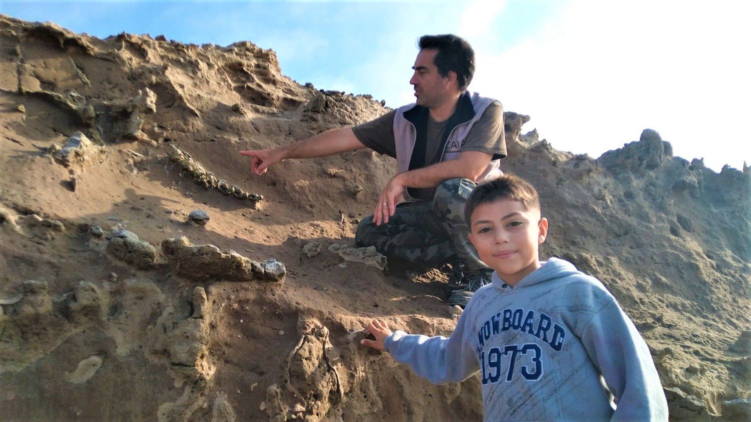 Un niño de 8 años encontró fósiles de un perezoso gigante de la edad de hielo en Miramar