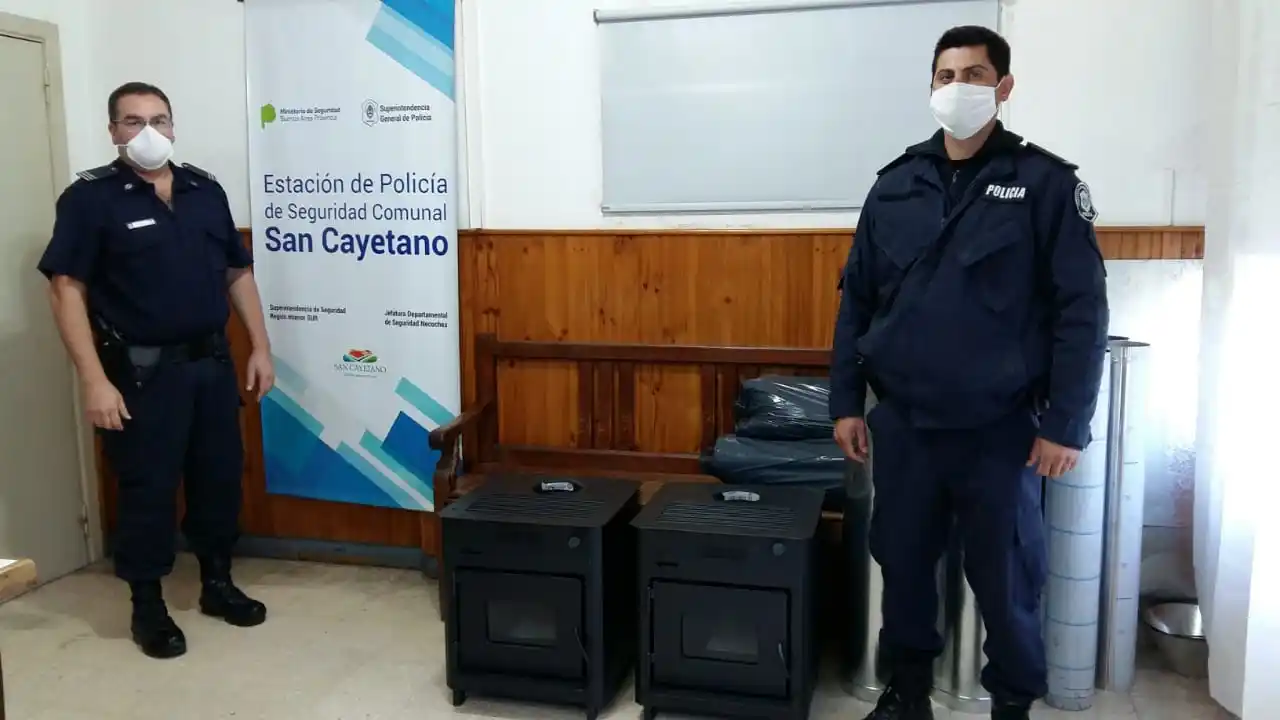 Donaron estufas para la Policía de San Cayetano