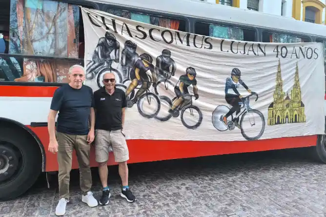 Con gran entusiasmo y mucha emoción arribó a Chascomús la peregrinación ciclística a Luján