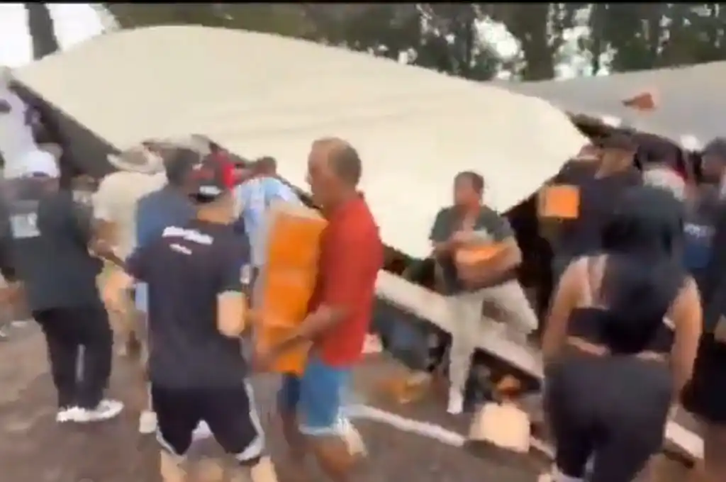 Vecinos saquearon un camión