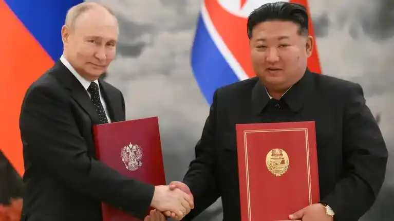 Vladimir Putin y Kim Jong-un firmaron un pacto de asistencia mutua en caso de agresión.