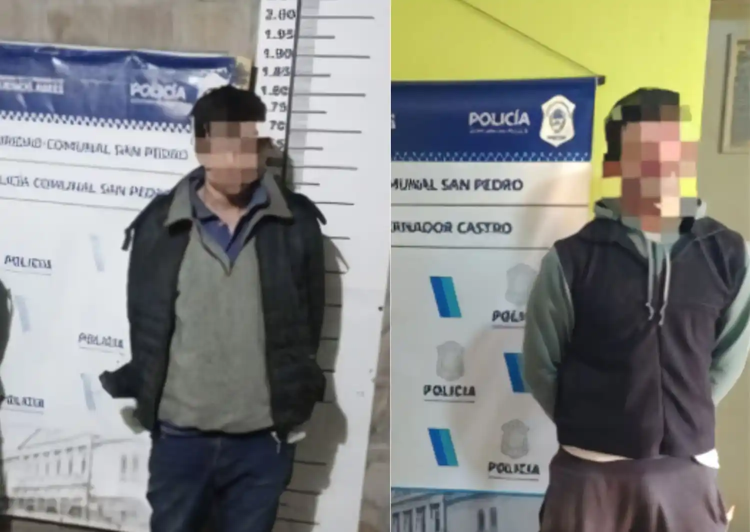 Los dos hombres fueron aprehendidos y notificados.
