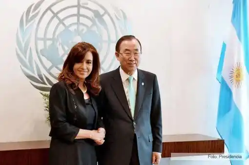 Cristina se reunió con Ban Ki-moon previo a presidir el Consejo de Seguridad