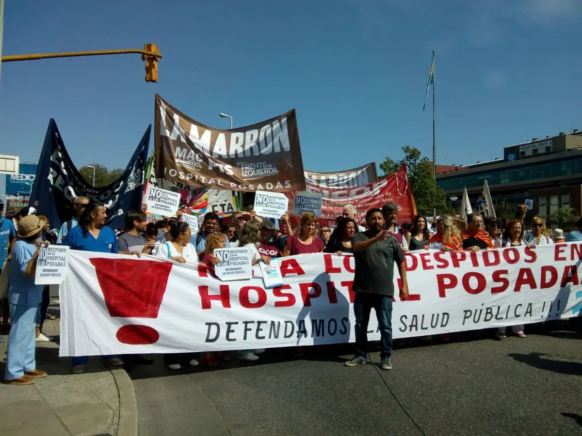 Tensión en el Hospital Posadas por trabajadores que intentaron cortar Acceso Oeste