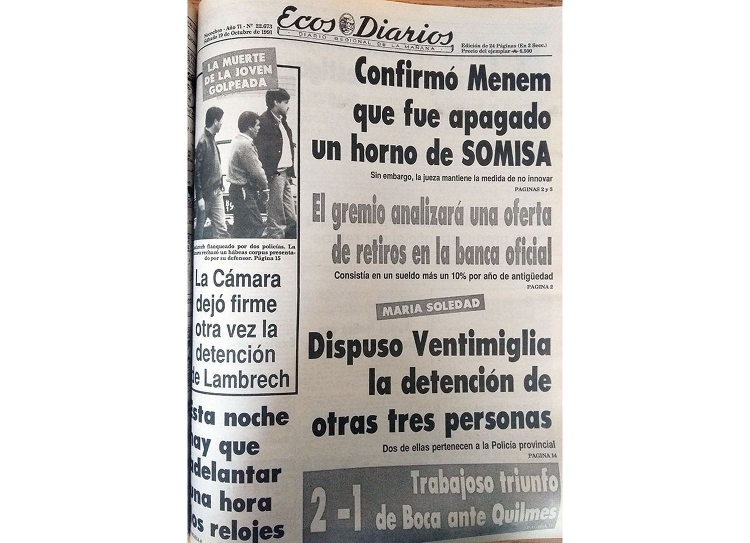 Sábado 19 de Octubre de 1991