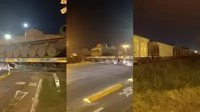 Video: descarrilló un tren que transportaba tanques del Ejército en Entre Ríos