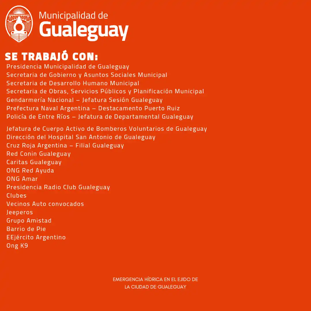 La municipalidad brindó un informe sobre la situación y el trabajo en la emergencia