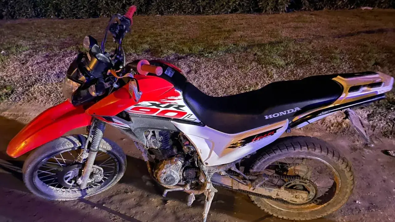La moto secuestrada