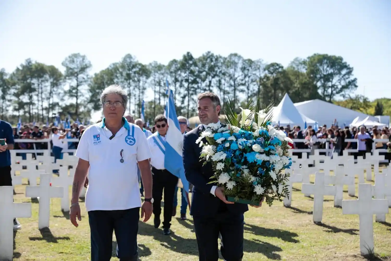 Achával en el homenaje por un nuevo aniversario de la Guerra de Malvinas