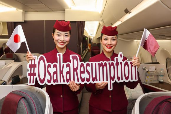 Qatar Airways resumed flights to Osaka after eight years
