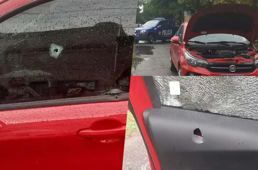 Atacaron a balazos a una pareja que circulaba en auto en zona sur