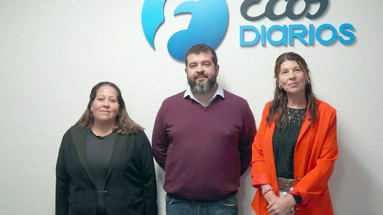 Consejeros electos. Cintia Del Cunto (La Libertad Avanza), Mateo Boncore (Fuerza Patria) y Elizabeth Ortega (Nueva Necochea)
