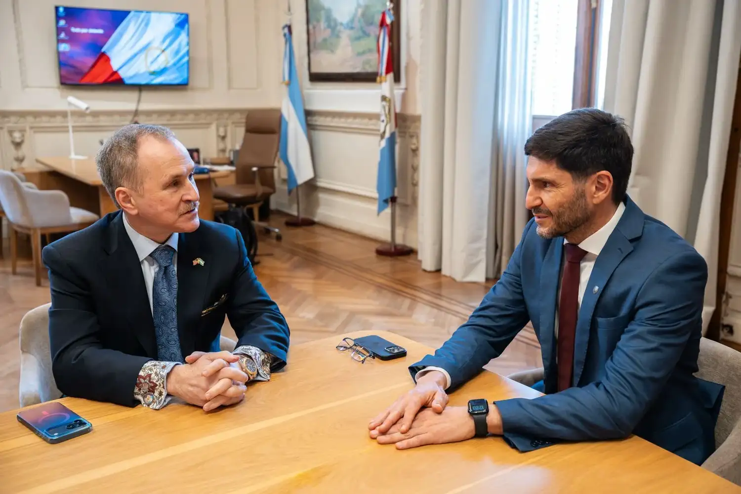 Peter Lamelas visitó en Rosario al gobernador Pullaro - 2