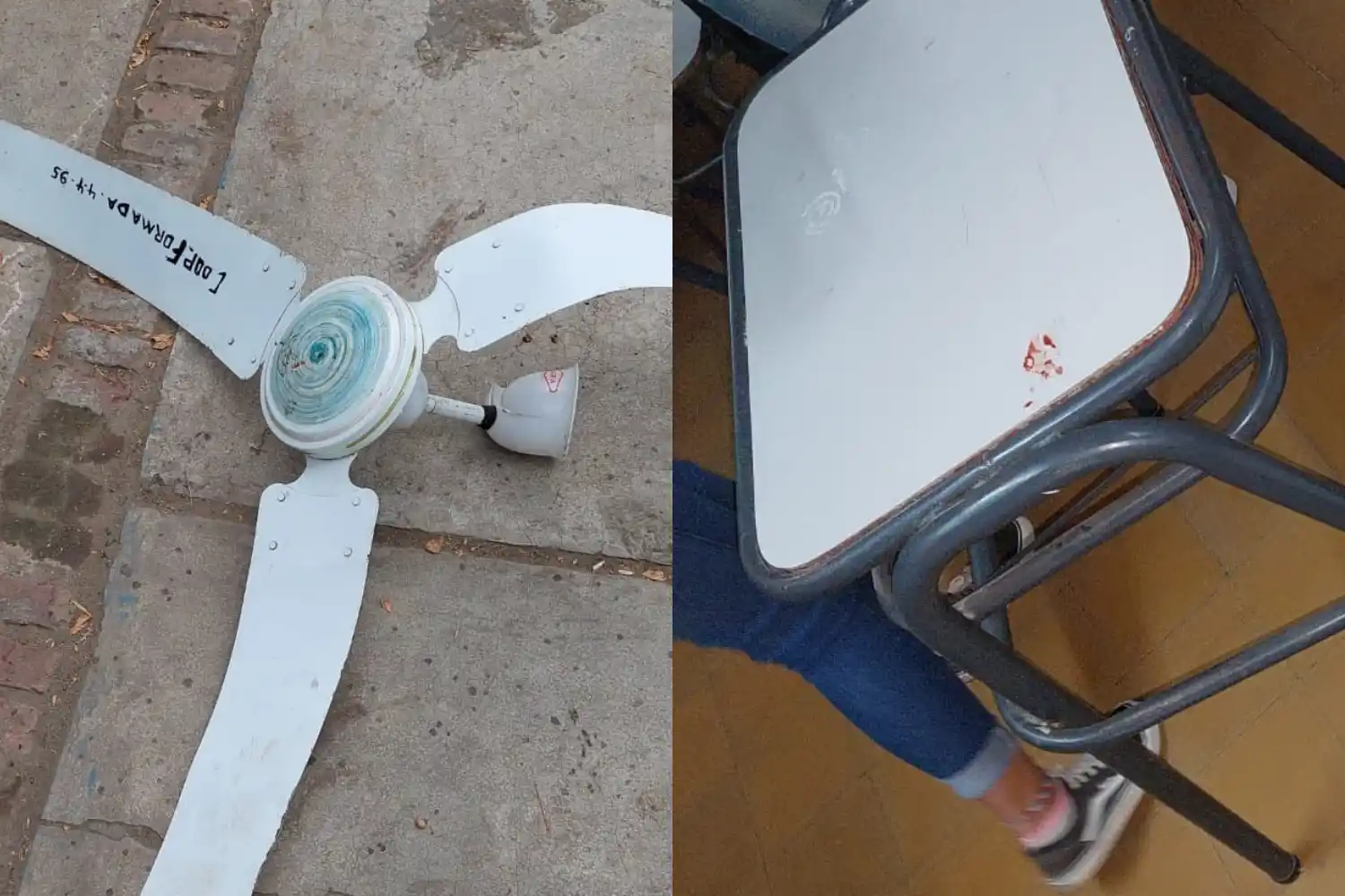 Se cayo un ventilador en una escuela entrerriana y golpeó a un estudiante que debió ser asistido
