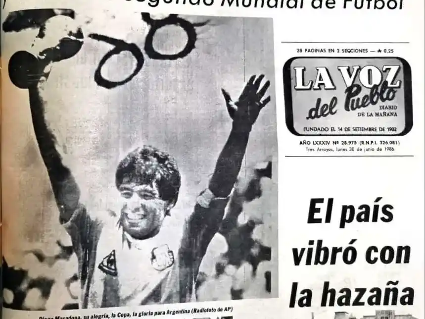 A 40 años de la gloria: El campeonato del mundo de 1986 en las páginas de La Voz del Pueblo