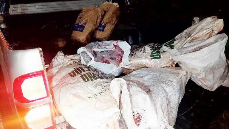 Secuestran más de 
120 kilos de carne vacuna