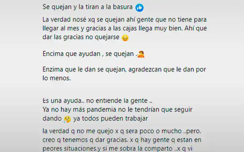 “Para todos los que comentan: ‘Que trabajen'”, el mensaje de Evangelina