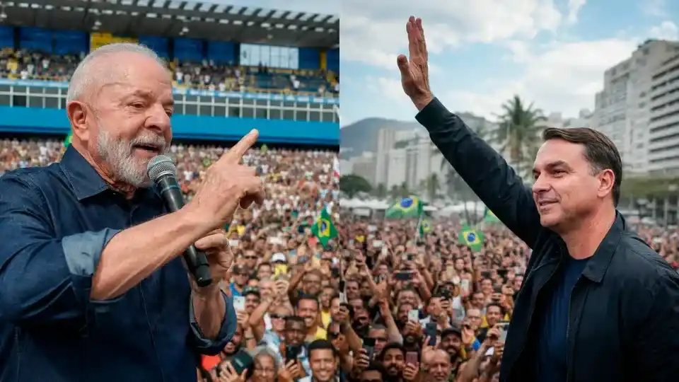 Presidente Luiz Inácio “Lula” da Silva y senador Flávio Bolsonaro, competidores en la segunda vuelta electoral de Brasil.