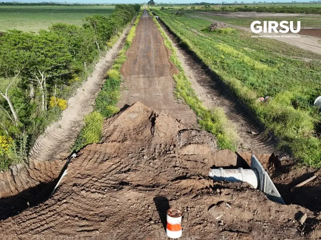 Avanza una importante obra ambiental en Sunchales: construyen un sistema pluvial de 30.000 metros cuadrados