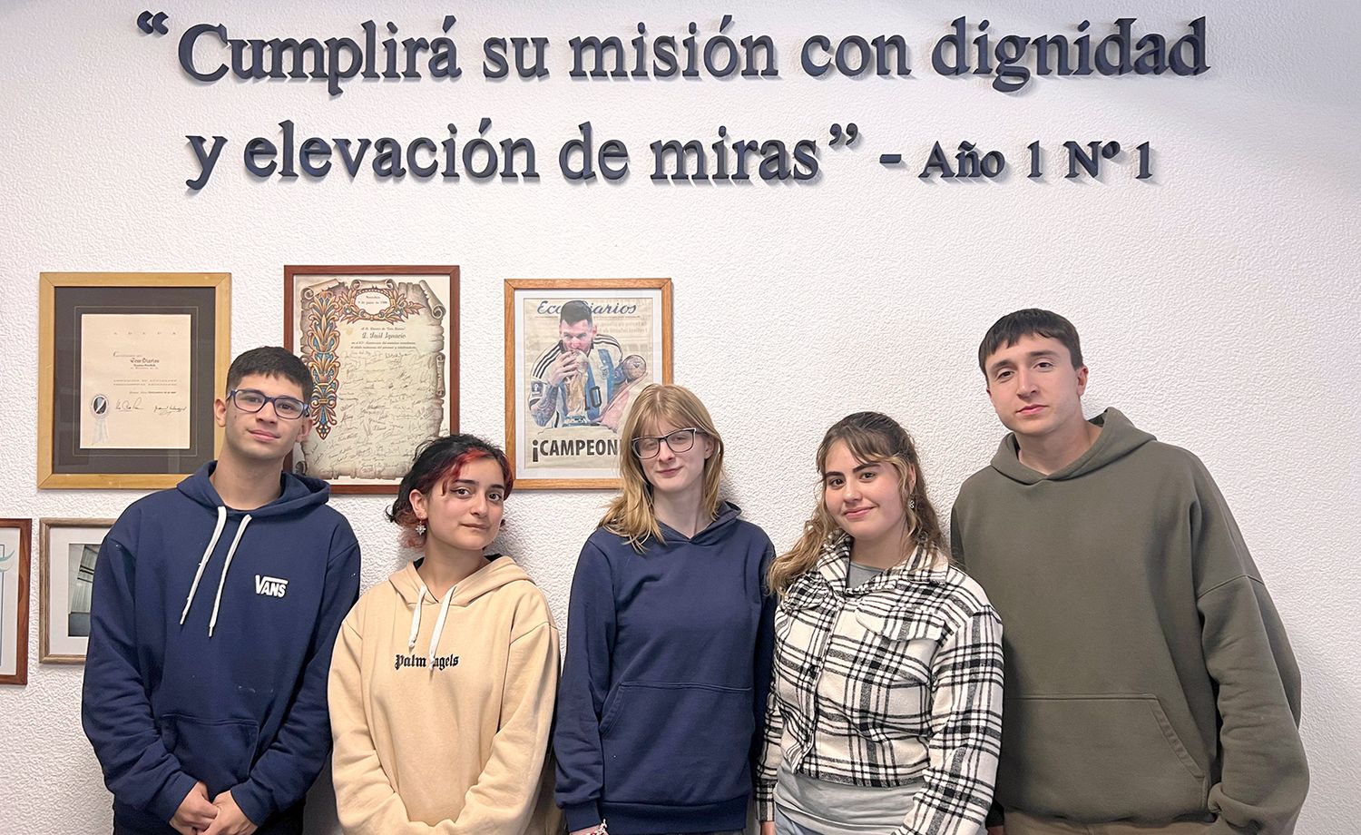 En Ecos Diarios. El grupo de estudiantes de la Técnica Nº 3