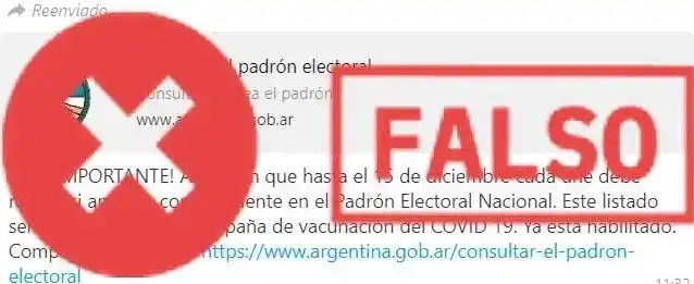 Informaron que es falso que el padrón será usado para la campaña de vacunación