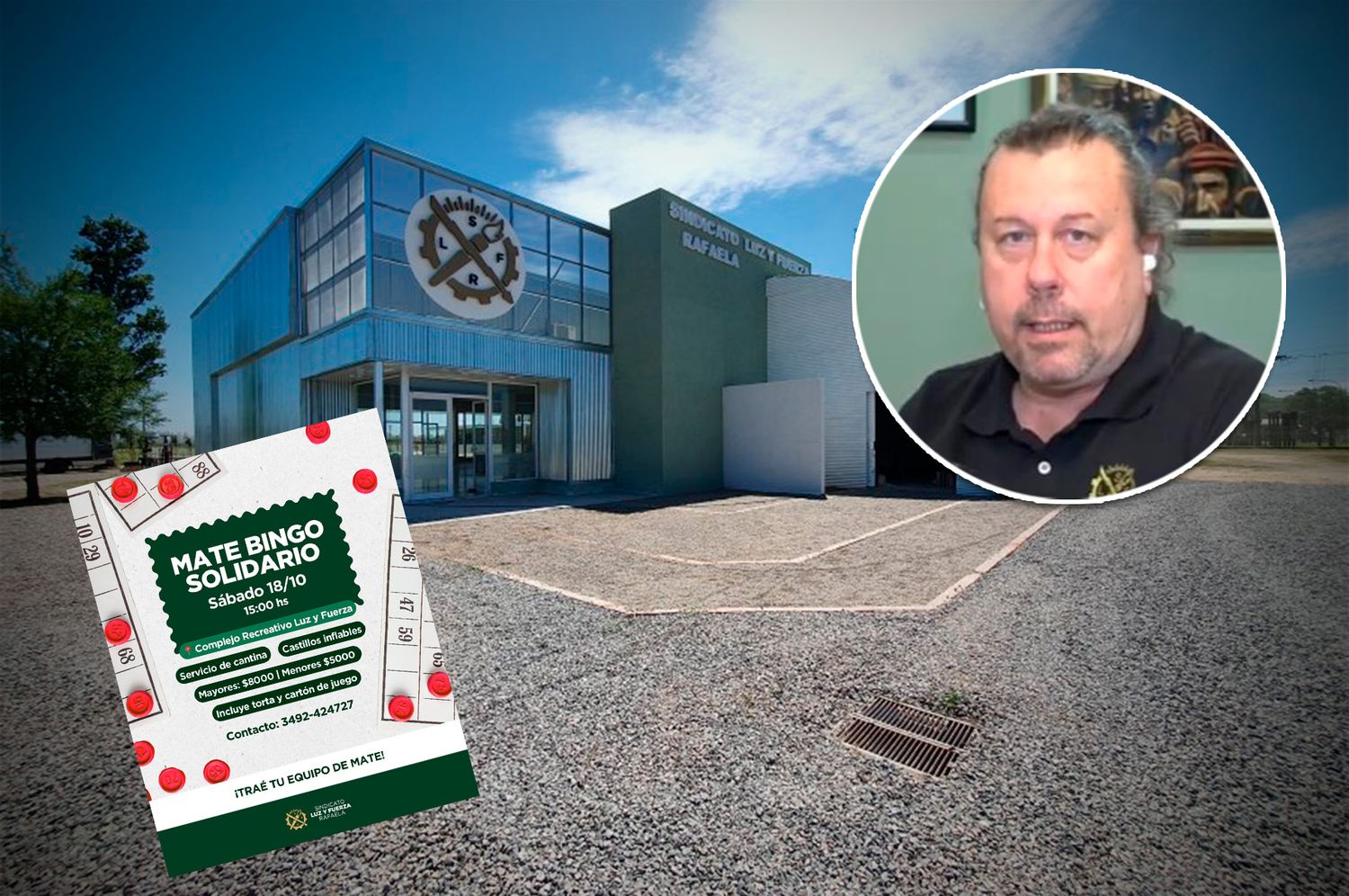 Sebastián Beccaría - Secretario general en el Sindicato Luz y Fuerza | Sortean un viaje a Ezeiza entre los niños que firmen la Bandera Argentina / Mate bingo solidario en el Complejo Recreativo Luz y Fuerza