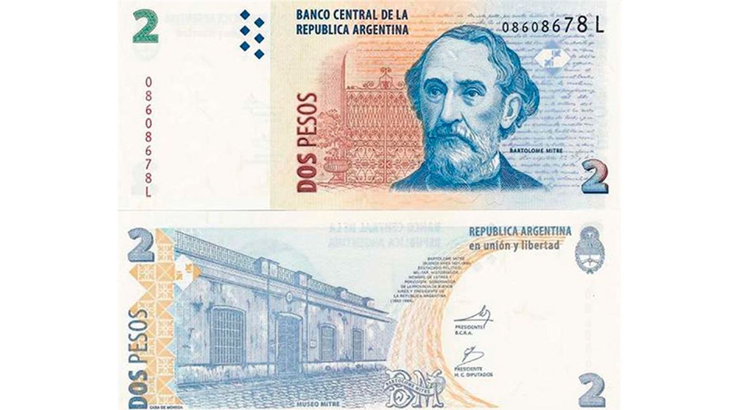 En abril del 2018 dejarán de circular los billetes de 2 pesos