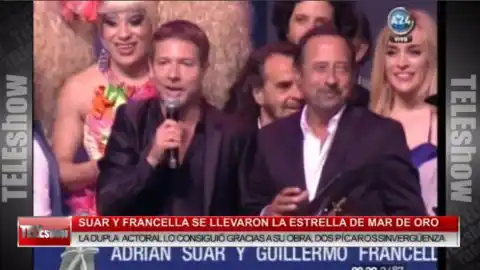 Francella y Suar se quedaron con la Estrella de Mar de Oro