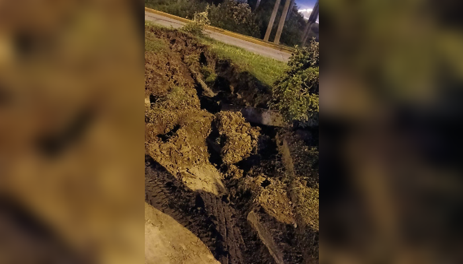 Así está la rotonda de Crucero General Belgrano