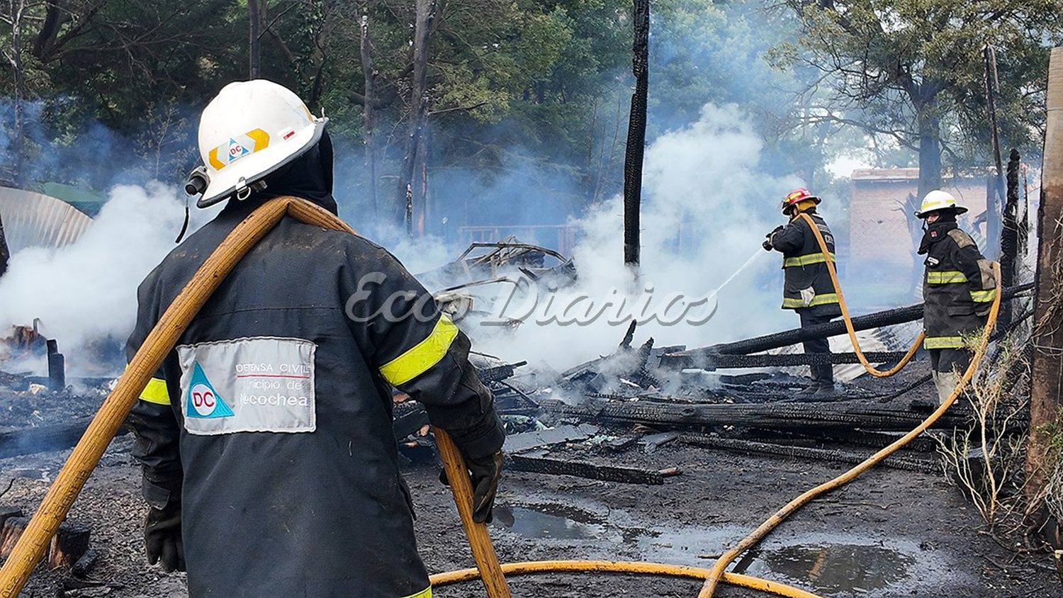 Destrucción. Total de las instalaciones produjo el incendio del 30 de julio