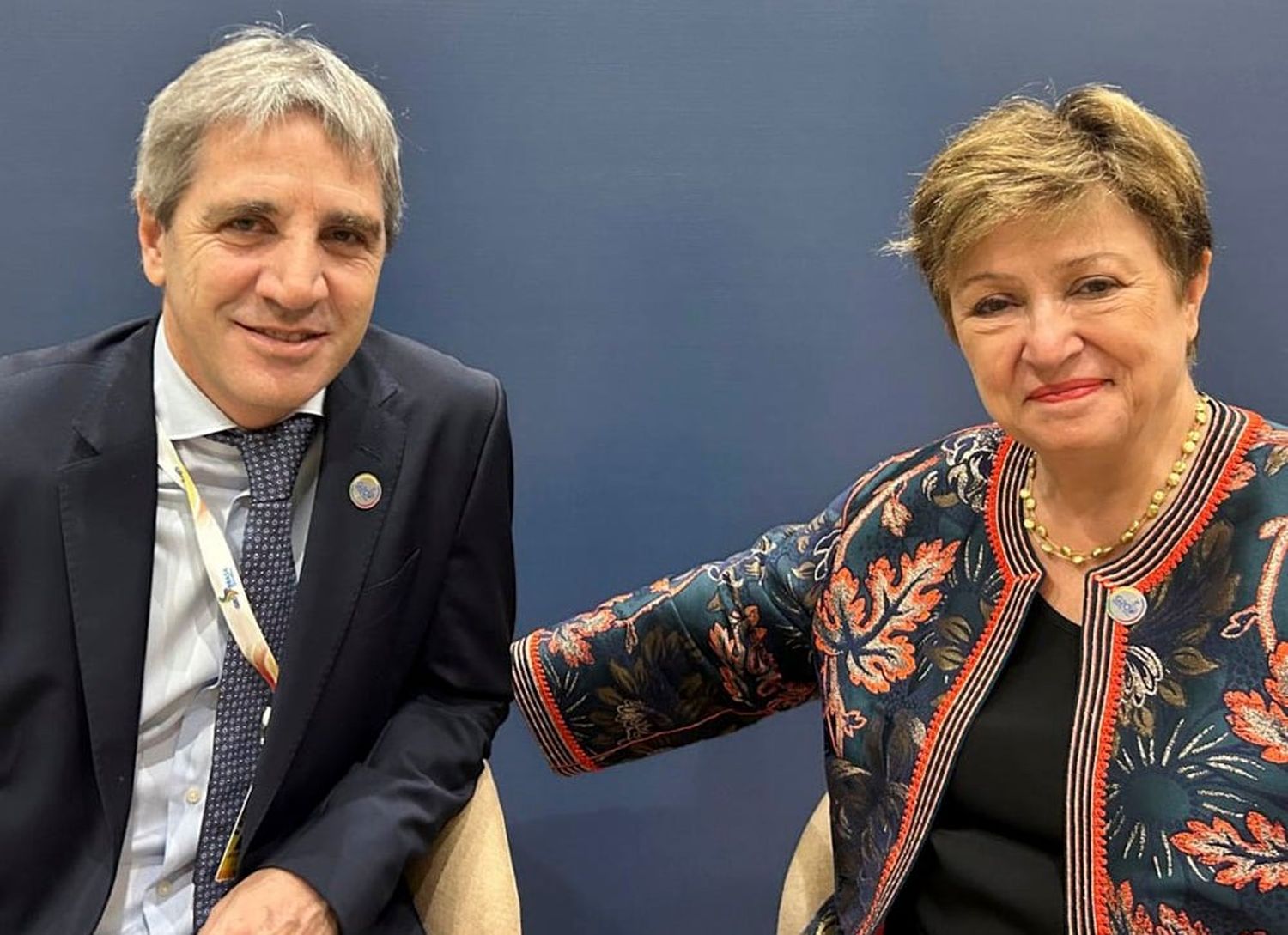 Georgieva se reunió con el ministro Luis Caputo y renovó el respaldo al Gobierno