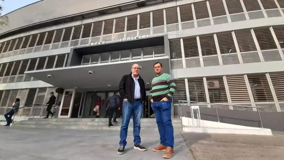 Germán Fabiani y su abogado, Rubén Pagliotto.