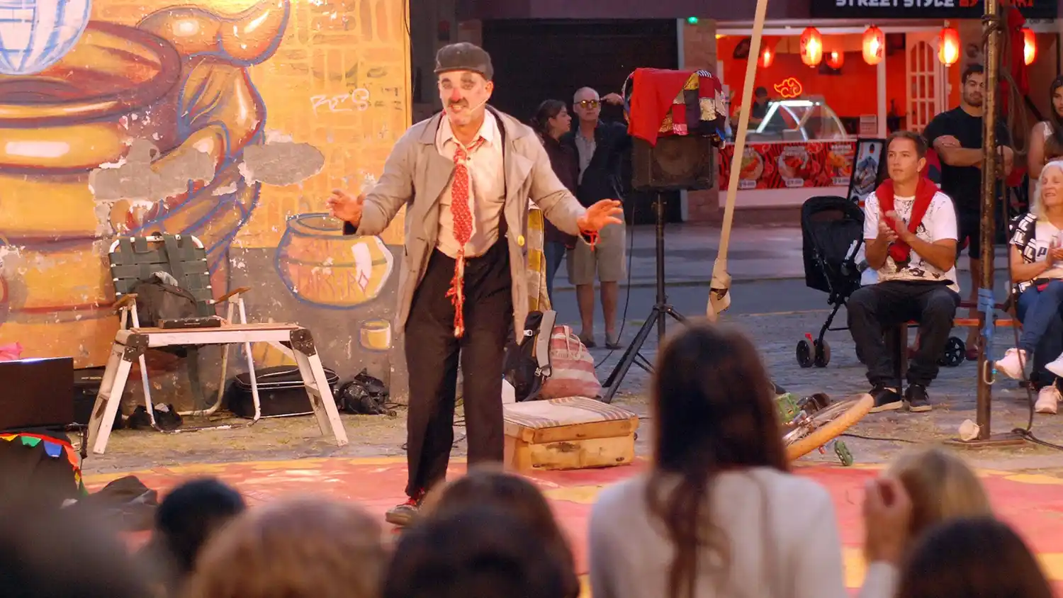 Abelardo, en uno de sus habituales espectáculos