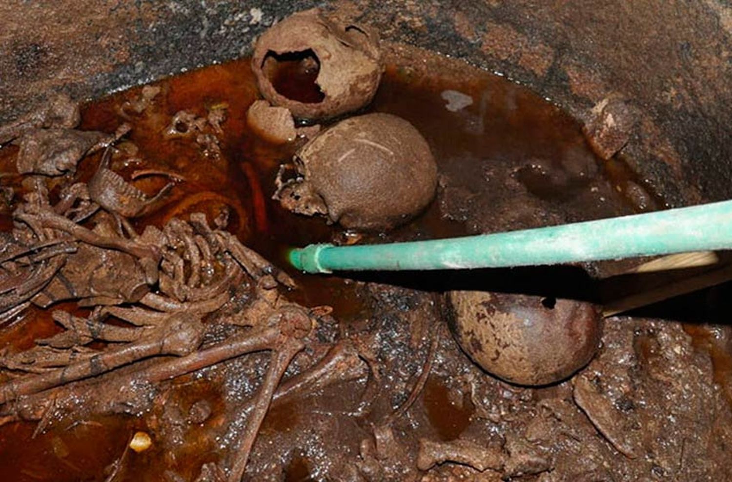 Juntan firmas para tomar el líquido que se encontró en el sarcófago en Egipto