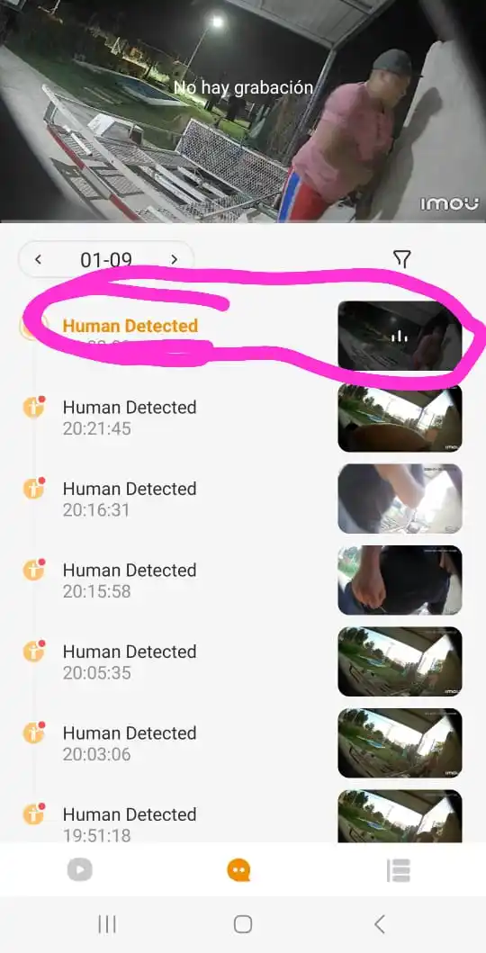 La captura de movimientos de las cámaras de seguridad