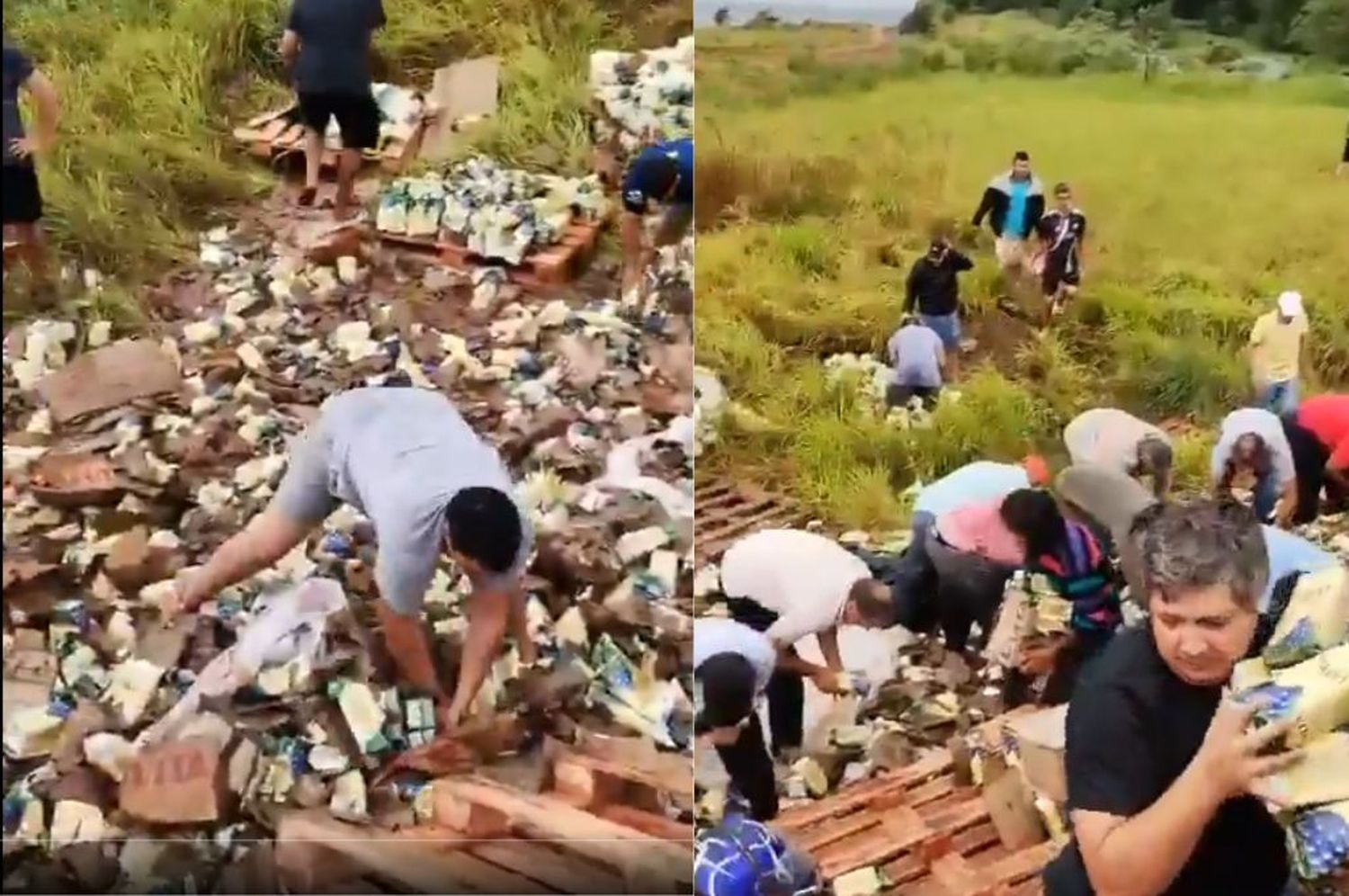 Volcó un camión que transportaba vino