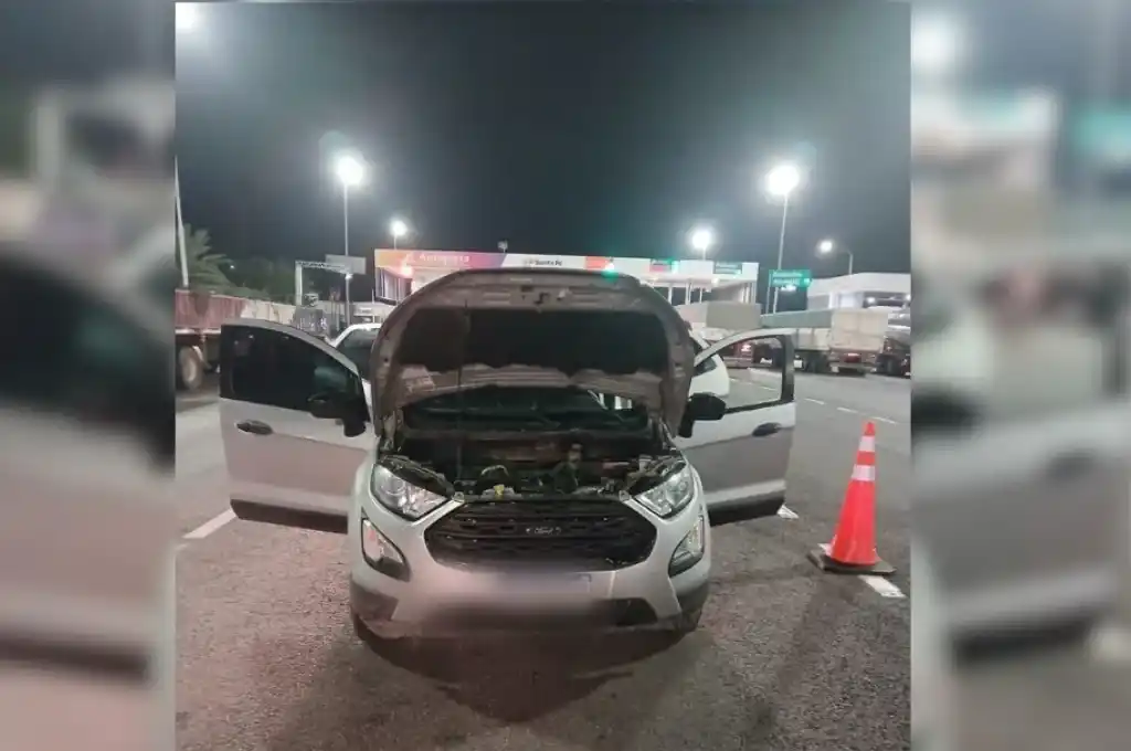 La Ford Ecosport recuperada en Puerto General San Martín. Foto: Gentileza