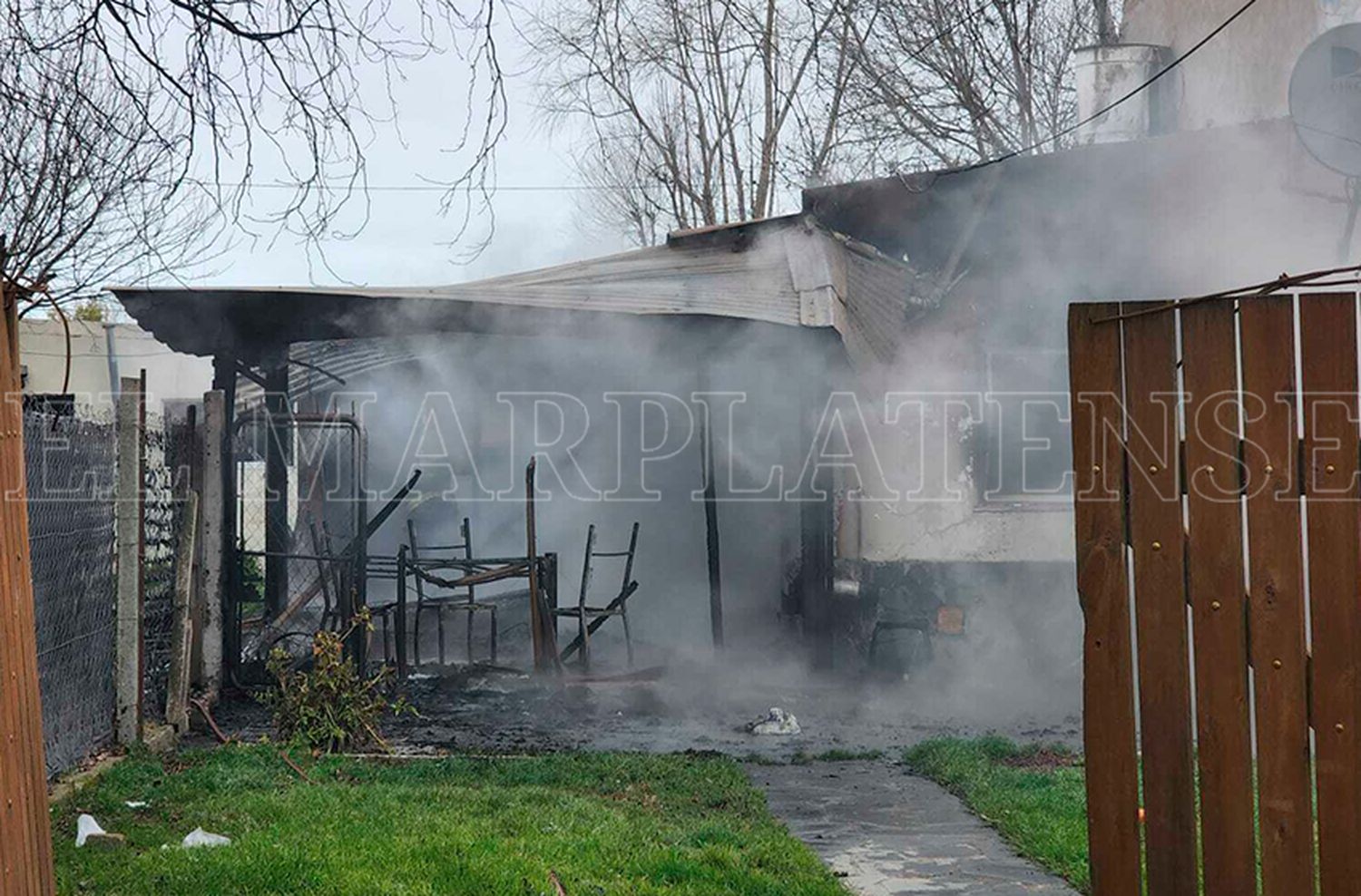 Incendio en una vivienda en el barrio Libertad