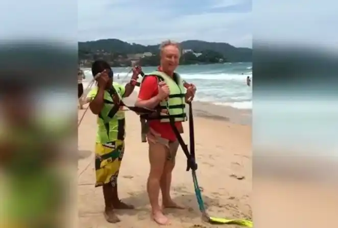 Impactante video: Graba la muerte de su esposo cuando cae al mar