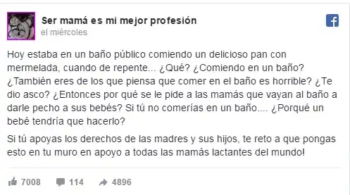 El mensaje a favor de amamantar en público que se volvió viral