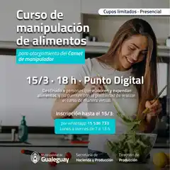 Dictarán un curso de manipulación de alimentos