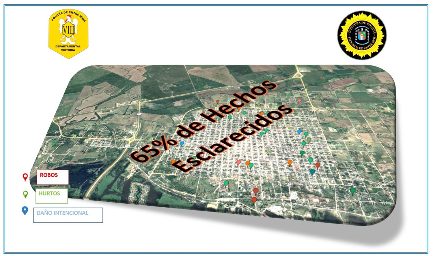 Jefatura Departamental de Victoria presenta el Mapa del Delito con resultados alentadores en la reducción del crimen