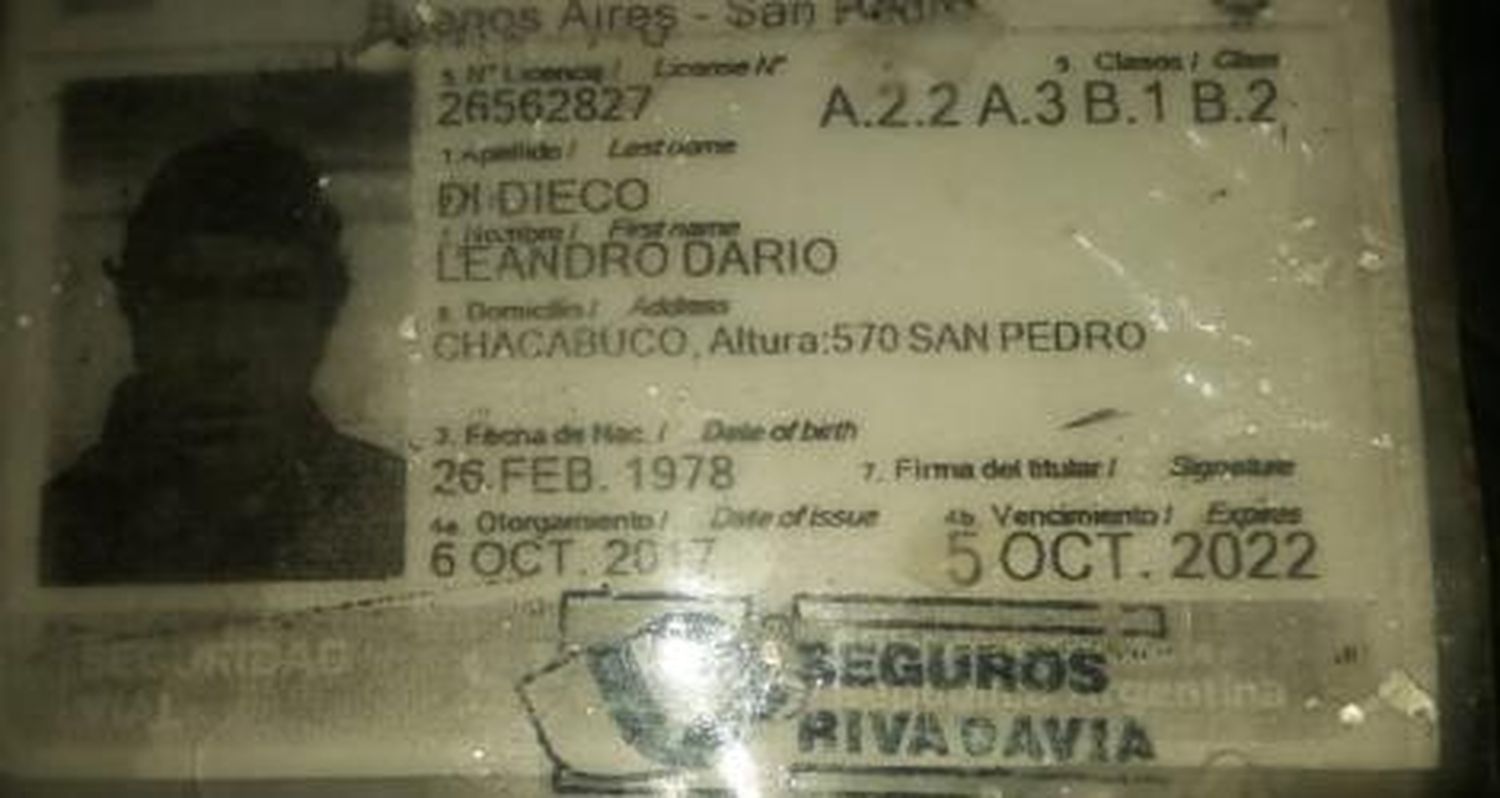 Licencia de conducir encontrada