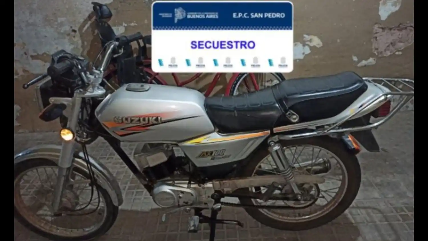 La moto tenía pedido de secuestro desde enero de 2025 por un ilícito.