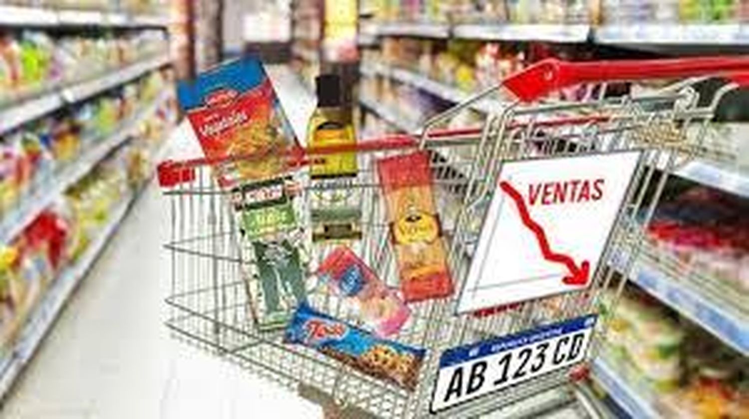 Las ventas en supermercados y shoppings acumularon en agosto 14 meses con caída