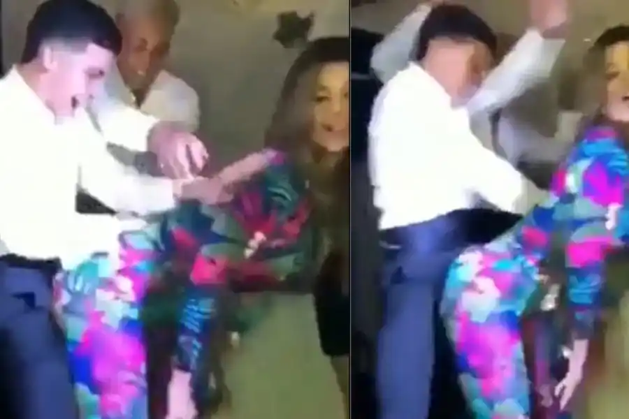 Video inédito: una maestra le perreó a un alumno durante una fiesta de graduación y dejó a todos descolocados