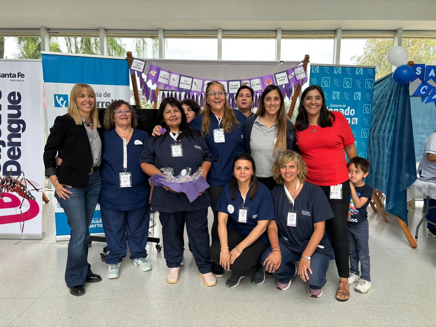 El equipo de Salud municipal presente en la Expo.