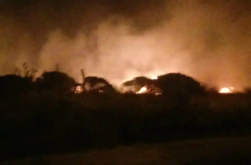 Se incendió parte del predio de OSSE en Ruta 11