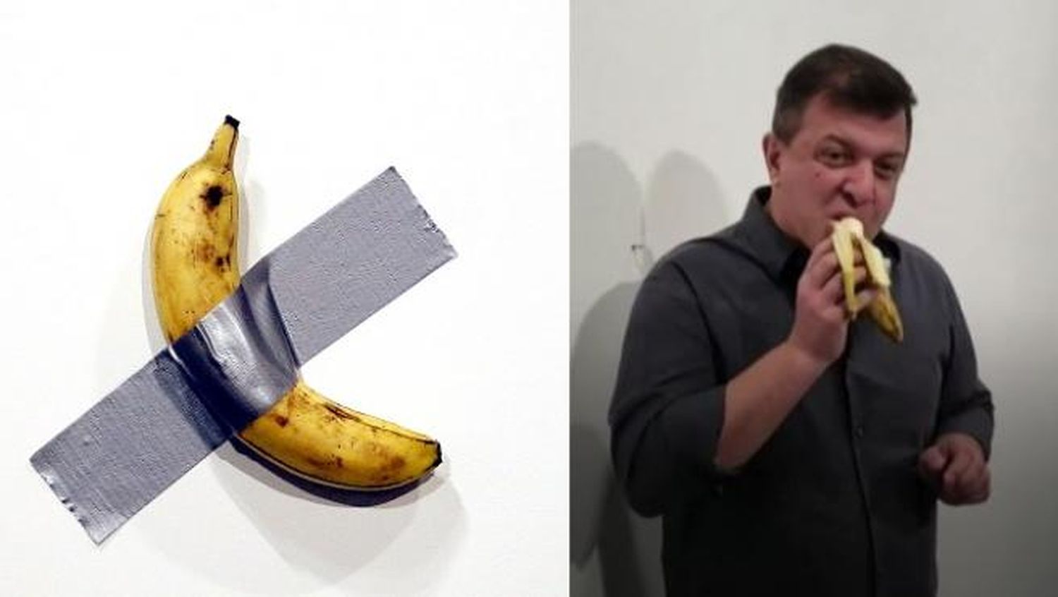 ¿Recuerdan la banana en una pared valuada en 120 mil dólares? Uno fue a verla y se la comió