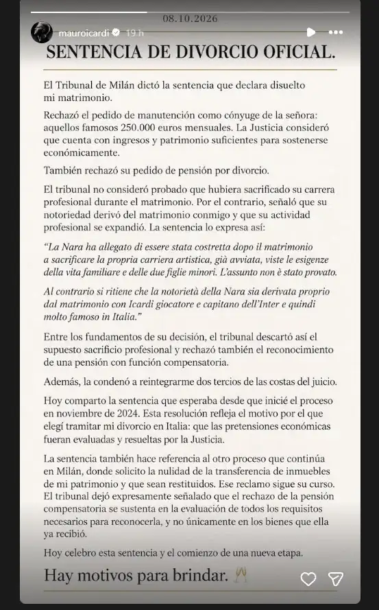 divorcio icardi y wanda